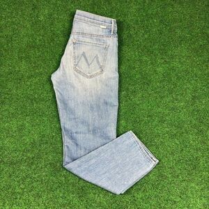 Mother Womens‎ 27 Skinny Not Skinny Jeans Blue Skies Tomorrow Light Wash Denim